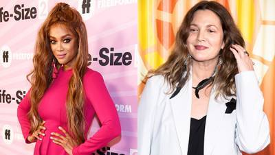 Tyra Banks Attempts To Teach Drew Barrymore The ‘Art Of Smizing’ With A Mask On – Watch - hollywoodlife.com