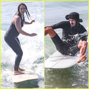 Leighton Meester Goes Surfing With Adam Brody After Welcoming Their Second Child - www.justjared.com - Malibu - county Pacific