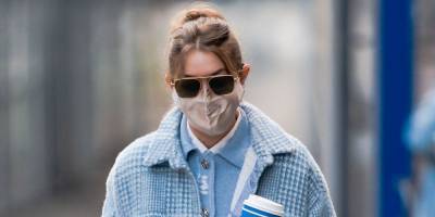 New Mom Gigi Hadid's All Baby Blue Outfit Is Very Good Street Style - www.elle.com - Pennsylvania