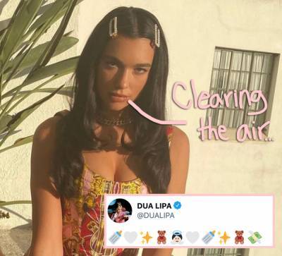 Dua Lipa SHUTS DOWN Pregnancy Rumors After Sparking Questions Over 'Cryptic' Emojis On Instagram - perezhilton.com