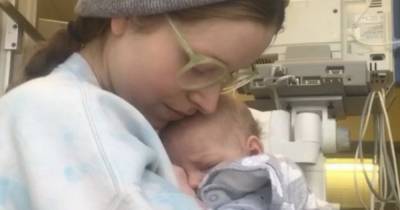 Harry Potter's Jessie Cave seen with baby son for first time since he beat coronavirus - www.ok.co.uk - county Brown