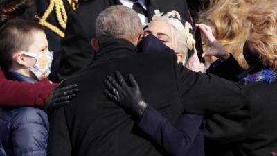 Lady Gaga Hugs Barack Obama: See the Most Uplifting Moments From Inauguration Day - www.etonline.com - USA - county Harris