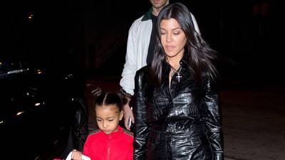 North West, 7, Looks Just Like Aunt Kourtney Kardashian In New Side-By-Side Pic Shared By Kim - hollywoodlife.com