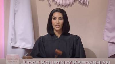 'SNL': Kim Kardashian Impersonates Sister Kourtney In 'The People's Kourt' With Khloe and Kris Jenner - www.etonline.com
