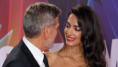Amal Clooney Is Stunning In Strapless Gown On Red Carpet With George At London Film Fest — Photos - hollywoodlife.com - London