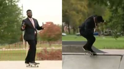 Watch Detroit TV Reporter Pull Off Skateboarding Tricks in a Suit and Tie During Live Segment (Video) - thewrap.com - Kentucky - Detroit
