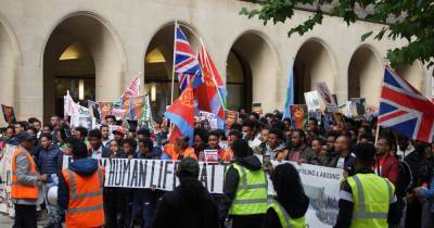 Hundreds of protesters march in Manchester to support Eritrean refugees in Libya - www.manchestereveningnews.co.uk - Britain - USA - Manchester - Libya - Eritrea