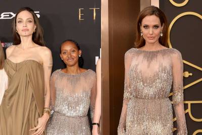 Zahara Jolie-Pitt Makes A Statement Wearing Mom Angelina Jolie’s 2014 Oscars Dress To ‘Eternals’ Premiere - etcanada.com