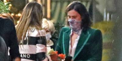 Jared Leto Brings Flowers To 'House of Gucci' Co-Star Madalina Ghenea During A Dinner Date in Milan - www.justjared.com - Italy