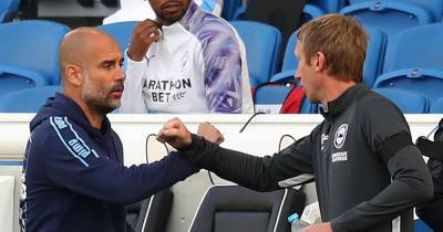 Brighton manager Graham Potter hoping for 'cuddle' with Man City's Pep Guardiola - www.manchestereveningnews.co.uk - Manchester