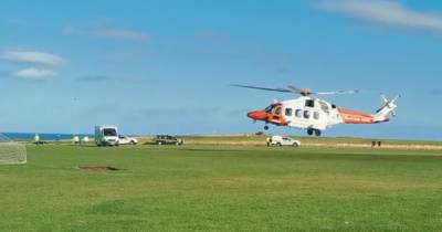 Emergency helicopter rescue after walker plunges into the sea near Scots golf course - www.dailyrecord.co.uk - Scotland