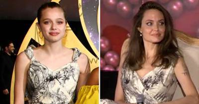 Twins! Angelina Jolie’s Daughter Shiloh Borrows Mom’s Dior Dress for ‘Eternals’ Movie Premiere - www.usmagazine.com - Britain