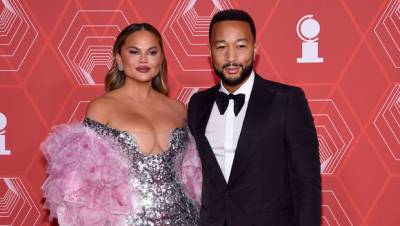 Chrissy Teigen John Legend Recreate ‘The Addams Family’ With Adorable Kids Miles, 3, and Luna, 5 - hollywoodlife.com
