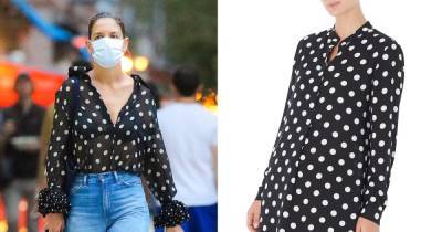 Rock Polka Dots Just Like Katie Holmes in This Flowy Blouse - www.usmagazine.com - county Holmes