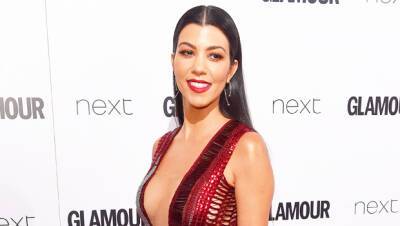 Kourtney Kardashian Dresses As A Sexy Carmen San Diego In A Red Trench Coat Nothing Else - hollywoodlife.com - county San Diego