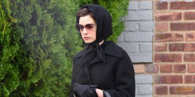 Anne Hathaway Films Funeral Scene for 'Armageddon Time' - www.justjared.com - New York - county Queens