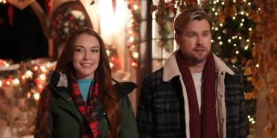 Lindsay Lohan & Chord Overstreet Star in Netflix Holiday Rom-Com - See the First Photo! - www.justjared.com