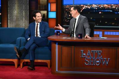 Paul Rudd Claps Back At New York Post’s ‘Sexiest Man Alive’ Headline, Gives Stephen Colbert A Massage Mid-Interview - etcanada.com - New York