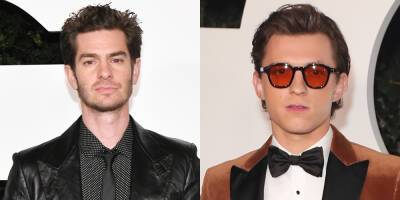 Andrew Garfield & Tom Holland Arrive at the GQ Men of the Year Awards 2021 - www.justjared.com - California - city Holland - county Andrew