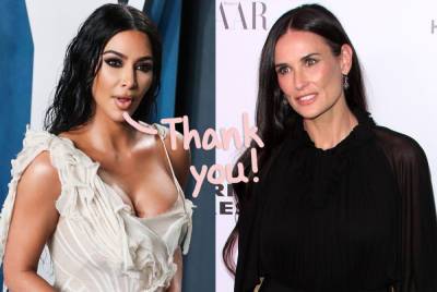 Kim Kardashian Suffers Wardrobe Malfunction At Award Show & Demi Moore Helped Save The Day! - perezhilton.com - New York