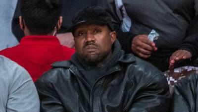 Kanye West Looks Sad At Basketball Game After Posting Kiss Photo With Kim Kardashian - hollywoodlife.com - county Kings - Sacramento, county Kings