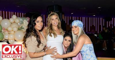 Behind-the-scenes at Danielle's Lloyd's pink-themed baby shower before birth of baby girl - www.ok.co.uk - Birmingham - Japan