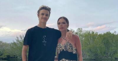 Victoria Beckham shows off carb free lunch as son Romeo munches on pizza - www.ok.co.uk