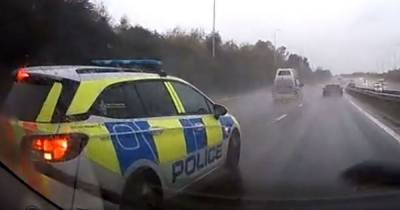 Driver claims police car 'almost ran him off road' on Scots motorway - www.dailyrecord.co.uk - Scotland