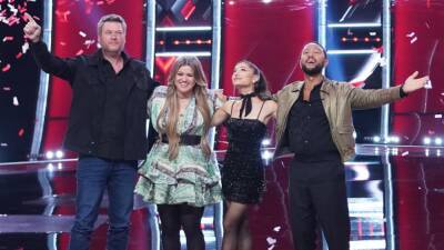 'The Voice' Finale: Kelly Clarkson, Blake Shelton and John Legend Perform With Their Finalists - www.etonline.com
