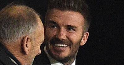 David Beckham reveals nasty cut to his nose after daughter Harper bit him - www.ok.co.uk - Manchester