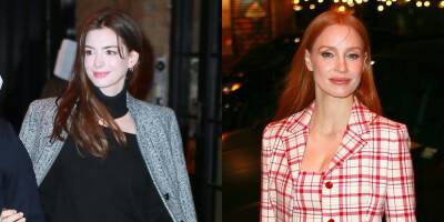 Anne Hathaway Supports Longtime Pal Jessica Chastain at 'Tammy Faye' NYC Screening - www.justjared.com - New York