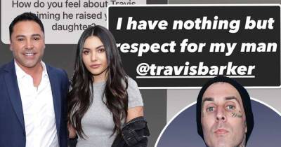 Oscar De La Hoya dismisses claims that Travis Barker 'raised' Atiana - www.msn.com