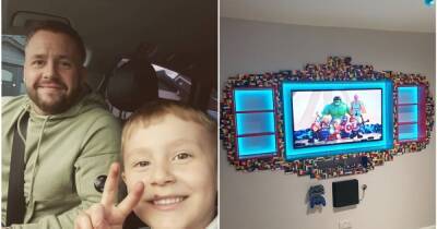 DIY dad creates 'outstanding' Lego media wall for son's 6th birthday and stuns other parents - www.manchestereveningnews.co.uk - Manchester