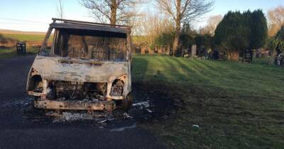 Graves trashed in Scots cemetery by callous joyriders who drove over them before setting van on fire - www.dailyrecord.co.uk - Scotland