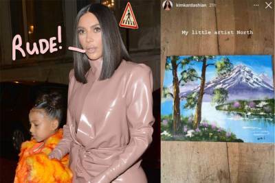 Kim Kardashian Trashes Commenters Who Say North West Didn't Do That Painting - perezhilton.com
