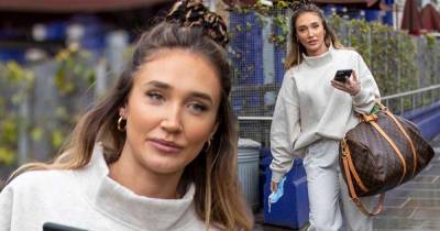 Megan McKenna looks comfy and casual as she records her new album - www.msn.com