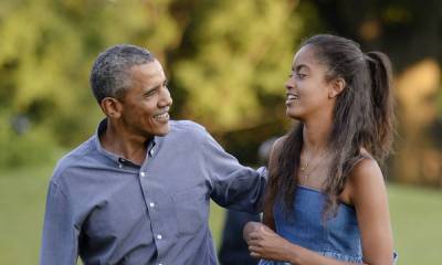 Malia Obama pictured with famous parents in rare family photo ahead of exciting new job - hellomagazine.com