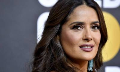 Salma Hayek looks electrifying in bold blue dress - and fans are floored by throwback - hellomagazine.com