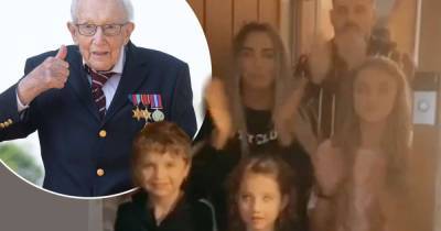 Katie Price and family clap in honour of late Captain Tom Moore - www.msn.com