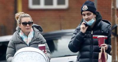 Dani Dyer and Sammy Kimmence take baby son Santiago on his first outing as new parents grab coffee - www.ok.co.uk - city Santiago