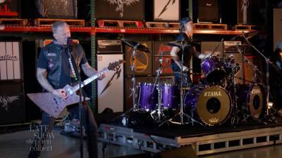 Metallica Rock Out To Classic ‘Enter Sandman’ On ‘The Late Show’ - etcanada.com - city Sandman