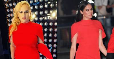 Rebel Wilson Stuns in the Same Red Gown Meghan Markle Wore to One of Her Final Royal Engagements - www.usmagazine.com - Britain - Florida - county Wilson - county Bay - Kansas City