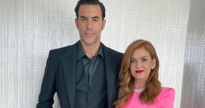 Isla Fisher Goes Pretty in Pink While Supporting Golden Globes 2021 Nominee Sacha Baron Cohen - www.justjared.com - Beverly Hills