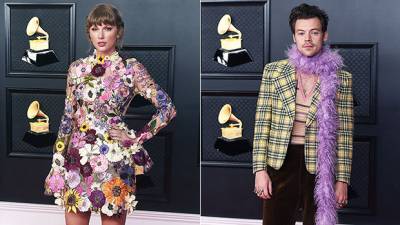Taylor Swift Harry Styles Prove They’re Friendly Exes As They Reunite Chat At The Grammys - hollywoodlife.com