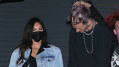 Megan Fox Holds Hands With Machine Gun Kelly While Rocking A Crop Top On Date Night - hollywoodlife.com - Malibu