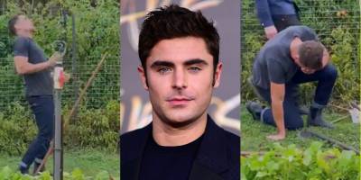 Zac Efron's Rake Video Sparks a Debate in His Instagram Comments! - www.justjared.com