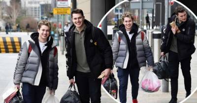 Curtis and AJ Pritchard look in high spirits as they leave TV studios - www.msn.com