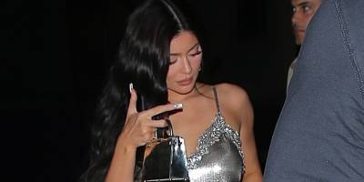 Kylie Jenner Sparkles in Silver While Joining Friends for Dinner in Santa Monica - www.justjared.com - Santa Monica