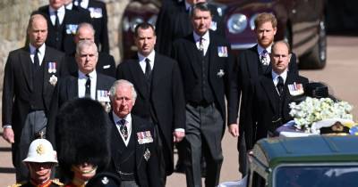 Queen and Prince Charles, William and Harry pictured as Royal Family join Prince Philip funeral procession - www.manchestereveningnews.co.uk - county Windsor - county Berkshire