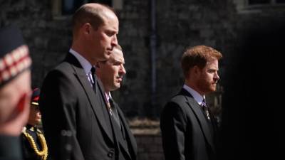 Prince Harry Publicly Reunites With Prince Charles and Prince William at Prince Philip's Funeral - www.etonline.com - county Charles